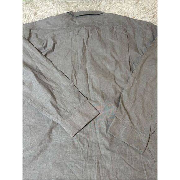 Akwa Men's long sleeve button-down casual gray shirt 2XL - Picture 5 of 6